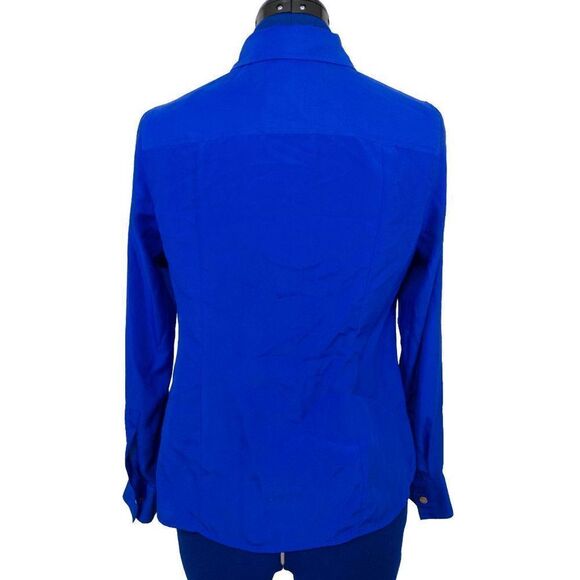 Michael by Micheal Kors Blue Zippered Blouse Size S - Picture 4 of 4